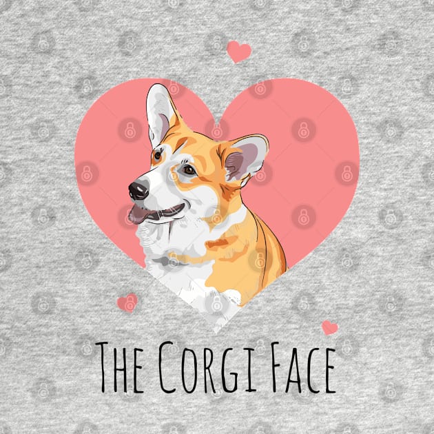 Corgi Face Funny Dog Lover Gifts by BadDesignCo